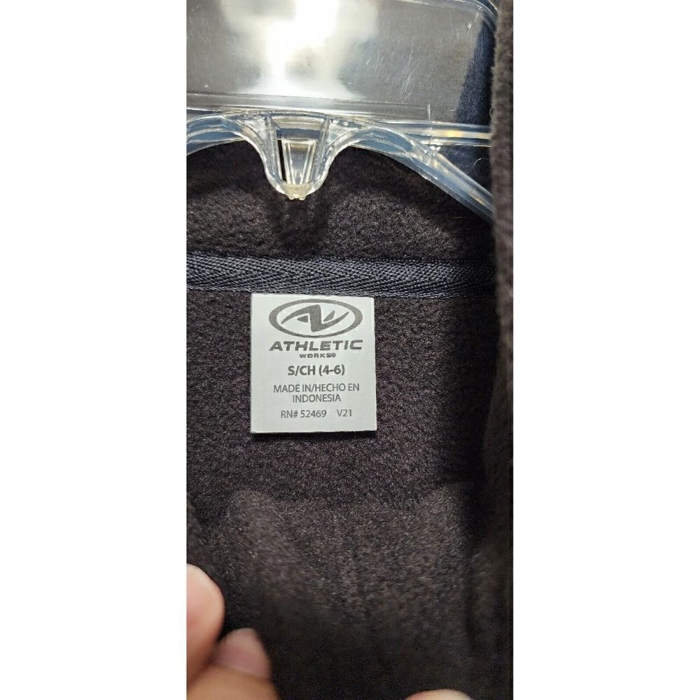 ATHLETIC Works Womens Polar Fleece Jacket Black Fleece Full Zip Pockets Size S - Picture 4 of 11
